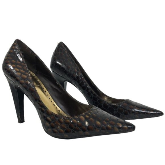 BCBGirls Shoes - Snake Print Shoes - BCB Girls Pointy Faux Snake Print Patent Leather Size 10